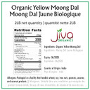 Jiva Organic Yellow Moong Dal 2 Lb - Non-Gmo, Gluten Free - Great For Kitchari - Split Yellow Mung Beans