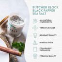 Florida Pure Black Pepper Sea Salt - 80+ Mineral Sea Salt, Natural, Unrefined, Non Iodized - For Baking, Cooking, Seasoning & Enhancing Taste - Rich In Taste Flaky Sea Salt (1.8 Oz Jar)