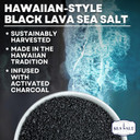 Hawaiian-Style Black Lava Sea Salt, Black Sea Salt With Activated Charcoal - For Cooking & Finishing, 14 Oz Bag