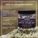 Saltverk Artic Thyme Sea Salt - Gourmet, Icelandic, Hand Harvested And Sustainably Made - 2.82 Oz Jar