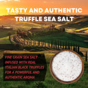 Italian Black Truffle Sea Salt, Natural Black For Soups And Sauces, Smooth & Rich Truffle Infused Gourmet Salt, 5 Oz Bag, Caravel Gourmet