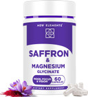 Premium Saffron Extract 8.85Mg With Magnesium Glycinate 500Mg | Mood Support, Stress Relief & Wellness For Women & Men | Non-Gmo, Vegan, All-Natural Capsules