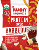 Iwon Organics Sweet Dijon Flavor Snack Stix, High Protein And Organic Healthy Snacks, 8 Bags, 1.5 Ounce