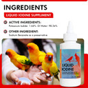 Morning Bird Liquid Iodine For Birds 2 Fl. Oz  Iodine Drops For Feather Growth, Support Molting, Energy & Thyroid  Easy-To-Use Mineral Supplement Formula For All Bird Types Morning Bird Liquid Iodine For Birds 2 Fl. Oz  Iodine Drops For Feather Growth, Support Molting, Energy & Thyroid  Easy-To-Use Mineral Supplement Formula For All Bird Types