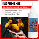 Morning Bird Calcium Plus Liquid Supplement For Birds - Liquid Calcium Formula With Magnesium And Vitamin D3 Calcium Supplement For All Birds  4 Fl Oz