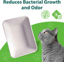 Disposable Litter Boxes For Cats | Baking Soda Effect And Maximum Odor Control |17.1L, 12.6W, 6.6H | Recycled White Paper | Durable And Water Resistant | Large Size (Large- 3 Pieces)