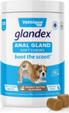 Vetnique Labs Glandex Anal Gland Soft Chew Treats With Pumpkin For Dogs Digestive Enzymes, Probiotics Fiber Supplement For Dogs Boot The Scoot (Peanut Butter Chews, 30 Count)