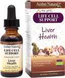 Amber Naturalz Life Cell Support Herbal Supplement For Dogs, Cats, Birds, Guinea Pigs, And Rabbits | Pet Herbal Supplement For Liver Health | 1 Fluid Ounce Glass Bottle | Manufactured In The Usa