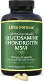 Life'S Fortune Triple Strength Glucosamax - 1000Mg Premium Glucosamine, Chondroitin And Msm Supplement With Vitamin C For Joint Comfort & Mobility, 120 Tab