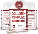 Purely Optimal Premium Multi Collagen Peptides Capsules (Types I, Ii, Iii, V, X) - Hair, Skin And Nails, Digestive & Joint Health Supplement, Hydrolyzed Collagen Pills (90 Capsules)