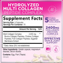 Multi Collagen Peptides For Women - Best Collagen Hydrolyzed Complex 5 Types, Grass Fed Peptides For Hair, Skin, Nail, Bone & Joint Health Support, Collagen Powder Caps For Women & Men - 120 Capsules