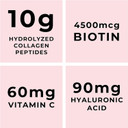 Collagen Capsules With Biotin, Hyaluronic Acid, Vitamin C, Hydrolyzed Multi Collagen Peptide Capsules Types I, Ii, Iii, V, X For Skin, Hair, Nails And Joint Health Supplement* 120 Count