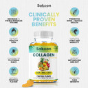 Halal Collagen Gummies For Women And Men - Anti Aging, Hair Growth, Skin Care & Strong Nails Protein Collagen Supplements - Non-Gmo, Gluten Free - Made In Usa Halal Collagen Gummies For Women And Men - Anti Aging, Hair Growth, Skin Care & Strong Nails Protein Collagen Supplements - Non-Gmo, Gluten Free - Made In Usa