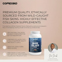 Hydrolyzed Marine Collagen Peptides Powder. Canadian Wild-Caught Fish Skin(Not Scales)-Colageno Hidrolizado En Polvo-Vital Protein Supplement For Skin, Hair, Joints And Digestion, Marine Powder (1Kg)