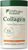 Great Lakes Wellness Collagen Peptides Powder For Skin, Hair, Nails, Joints & Digestion - Chai Flavored - Quick Dissolve Hydrolyzed, Non-Gmo, Kosher - 10 Oz