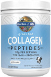 Garden Of Life Grass Fed Collagen Peptides Powder Unflavored Collagen Powder For Women Men Hair Skin Nails Joints, Hydrolyzed Collagen Protein Supplements, Collagen For Women & Men, 28 Servings