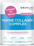 Marine Collagen Powder Unflavored - 10G Type I Hydrolyzed Collagen Peptides With Natural Acerola Vitamin C Antioxidant - Hair, Skin, Nails Vitamins For Women & Men- Pro-Aging Beauty Supplement - 9.8Oz