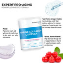 Marine Collagen Powder Unflavored - 10G Type I Hydrolyzed Collagen Peptides With Natural Acerola Vitamin C Antioxidant - Hair, Skin, Nails Vitamins For Women & Men- Pro-Aging Beauty Supplement - 9.8Oz