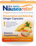 Sea-Band Anti-Nausea Ginger Capsules For Motion Sickness And Nausea Relief