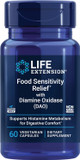 Life Extension Food Sensitivity Relief With Diamine Oxidase (Dao), Occasional Gas, Digestive Comfort, Histamine Sensitivity, Dao Enzyme Supplement, Gluten Free, Non-Gmo, Vegetarian, 60 Capsules