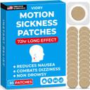 Viory Motion Sickness Patches For Car And Boat Rides, Ships, Cruise And Airplane & Other Forms Of Transport - Travel Essentials, For Adults And Kids (60 Count)