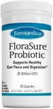 Euromedica Florasure Probiotic - Digestion Supplement To Aid Against Occasional Bloating & Support Gas Relief - Gut Health Support Supplement With Bifidobacterium Bifidum - 30 Capsules