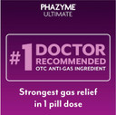 Phazyme Gas Relief, Ultimate Gas And Bloating Relief For Adults, 500 Mg Simethicone Fast Gels, 20 Count