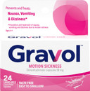 Gravol Liquid Gels 50Mg For Motion Sickness Prevention And Relief, 8Ct