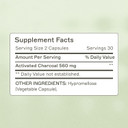 Coconut Charcoal Capsules From The Myers Way Protocol - Natural Activated Charcoal, Gas Reliever & Support For Affects Of Mold/Toxins - Dietary Supplement 60 Capsules, 30 Servings - Dr. Amy Myers