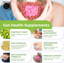 Intestinal Fortitude Prebiotic Gold: Kiwifruit Fiber, Butyrate & Prebiotic Restore Supplement To Support The Gut, Immune & Digestive Support, Anti-Bloating & Leaky Gut Repair, Dairy-Free Capsules