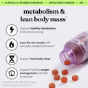 Lemme Tone Metabolism Gummies, Apple Cider Vinegar, Clinically Studied Chromium, B12, Ginger, Promote Lean Body Mass, Watermelon Apple Flavor (30 Day Supply)
