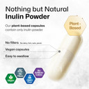 Bio Krauter Inulin Powder Capsules - 1200 Mg Strength - 250 Count - Pure Soluble Fiber Supplements - Chicory Root Fiber Capsules For Digestive Support - Vegan