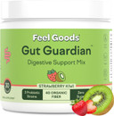 Feel Goods Gut Guardian, Organic Fiber, Probiotic & Prebiotic Powder, Sugar Free, Herbs For Bloat, Gut Health Support, Digestive Health For Men & Women, Non Gmo, Vegan, Tropical Mango, 15 Servings