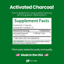 Activated Charcoal Capsules 1200 Mg | 150 Vegan Capsules | Coconut-Sourced Charcoal | Natural Internal Cleanse Support | Non-Gmo & Gluten-Free | Made In Usa