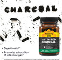Country Life Activated Organic Coconut Charcoal Capsules, 260Mg  Natural Charcoal Supplement For Gas And Bloating Relief, Gluten-Free, 180 Vegan Capsules