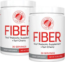 Tino Natural Gluten Free Prebiotic Fiber Supplement - With Tart Cherry Extract & Polycan Black Yeast Extract - Non-Gmo, Water Soluble Fiber Powder Mix (1 Canister - 15.9 Oz)