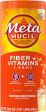 Metamucil Sparkling Fiber Supplement + Vitamins, Plant Based Psyllium Husk Powder With Vitamins C, D & B12, Daily Fiber Supplement For Digestive Health, Citrus Flavored, Sugar-Free, 90 Servings