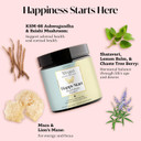 Winged Wellness Happy Start, Mood Boosting Drink Mix Powder For Women - Happy Mind & Hormonal Health, Mood Support Supplement With Red Maca, Ashwagandha, Mushrooms & More - Chocolate, 30 Servings