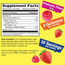 Prebiotic Fiber Gummies (2 Pack)- Digestive System Support, Doctor Recommended, Can Help For Constipation - Vegan Friendly And Gluten-Free, Gmo Free - Yummy Berry Flavors - 60 Gummies