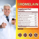 Organic Cadane Bromelain Extract Capsules, 8In1 With Quercetin, Elderberry, Nettle, Ginger, Echinacea, Garlic, Black Pepper - Support Digestion Health & Immune System - 60 Capsules