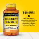 Mason Natural Digestive Enzymes With Prebiotics & Probiotics, Supports Digestive Health & Gut Balance, 90 Tablets