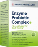 American Health Enzyme Probiotic Complex Plus, 20 Billion Microorganisms - Clinically Studied Strain - Advanced Support For Gas & Bloating* - Non-Gmo - 30 Capsules, 30 Total Servings