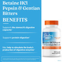 Doctor'S Best Betaine Hci Pepsin & Gentian Bitters, Digestive Enzymes For Protein Breakdown & Absorption, Non-Gmo, Gluten Free, 120 Caps, Original Version