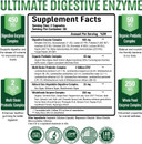 Purely Optimal Digestive Enzyme Supplement - Comprehensive Gut Health Support With 12 Enzymes, Probiotics & Prebiotics - Relief For Bloating, Gas & Digestive Discomfort - 180 Capsules