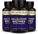 Dr. Mercola Gallbladder Enzymes - Gallbladder & Digestive Health Support - Includes Pancreatic Protease, Amylase & Lipase - Non-Gmo, Gluten-Free & Soy-Free - 90 Delayed Release Capsules (90 Servings)