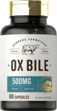 Carlyle Ox Bile Supplement 500 Mg | 60 Capsules | Digestive Enzymes | Non-Gmo & Gluten Free | By Herbage Farmstead