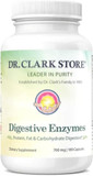 Dr. Clark Digestive Enzymes Supplement  700Mg, 100 Gelatin Capsules, Supports Healthy Digestion & Nutrient Absorption