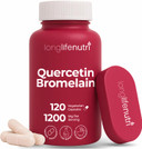 Quercetin 1000Mg With Bromelain 200Mg - 120 Vegetarian Capsules, Organic Dihydrate Complex For Joint Mobility & Respiratory Balance, 2-Month Supply, Gmp Certified, Made In Usa
