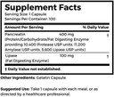 Dr. Clark Pancreatin And Lipase Enzyme Supplement, 500Mg, 100 Gelatin Capsules