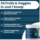 Biohm Super Greens, Green Superfood Powder (8.5 Oz, 30 Servings) Antioxidant Veggie Powder & Smoothie Mix, 34 Superfoods & Spirulina, Digestive Enzymes, Prebiotics And Probiotics, Mixed Berry Flavor